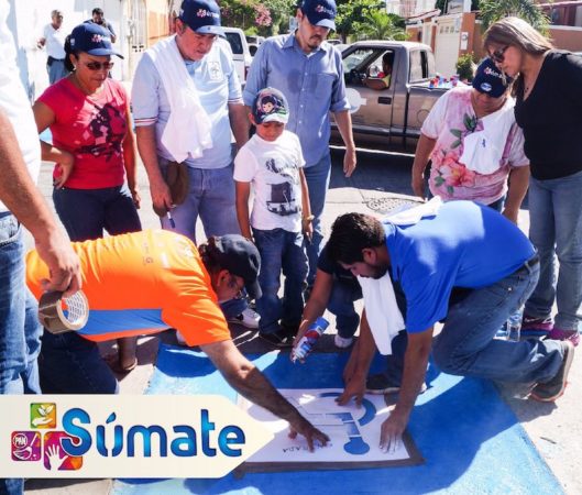 Realiza PAN BCS jornada de labor social con el programa Súmate, en la ciudad de La Paz.