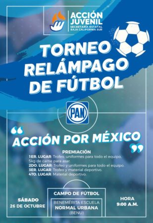 Convocatoria torneo de futbol "Acción Por México"